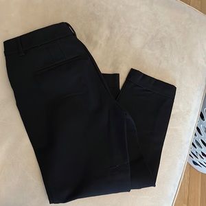White House Black Market, the slim crop pants black with cuff hem. Size 0S